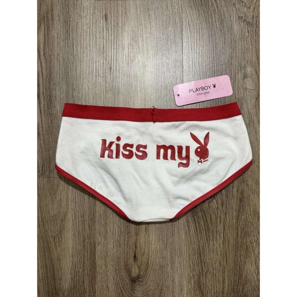 Y2K Vintage Playboy Kiss My Bunny Head Briefs Underwear‎ Size S